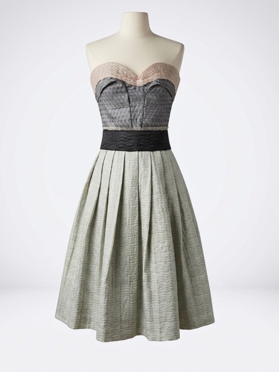 Miu Miu Dresses & Skirts - Miu Miu VTG Fall 07 Look #40 Strapless Silk-Blend Cocktail Dress, 38, EUC